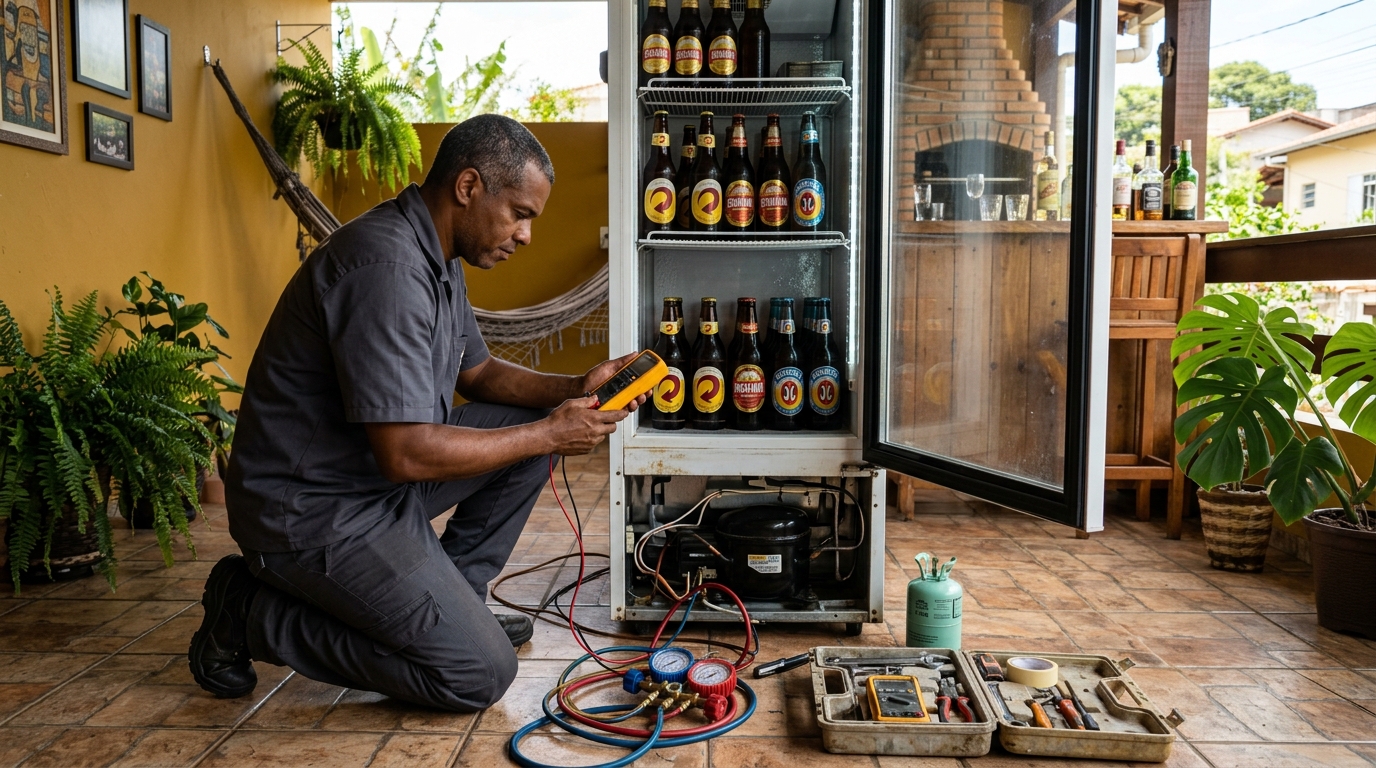 Conserto de placa eletrônica de cervejeira em Campinas‑SP