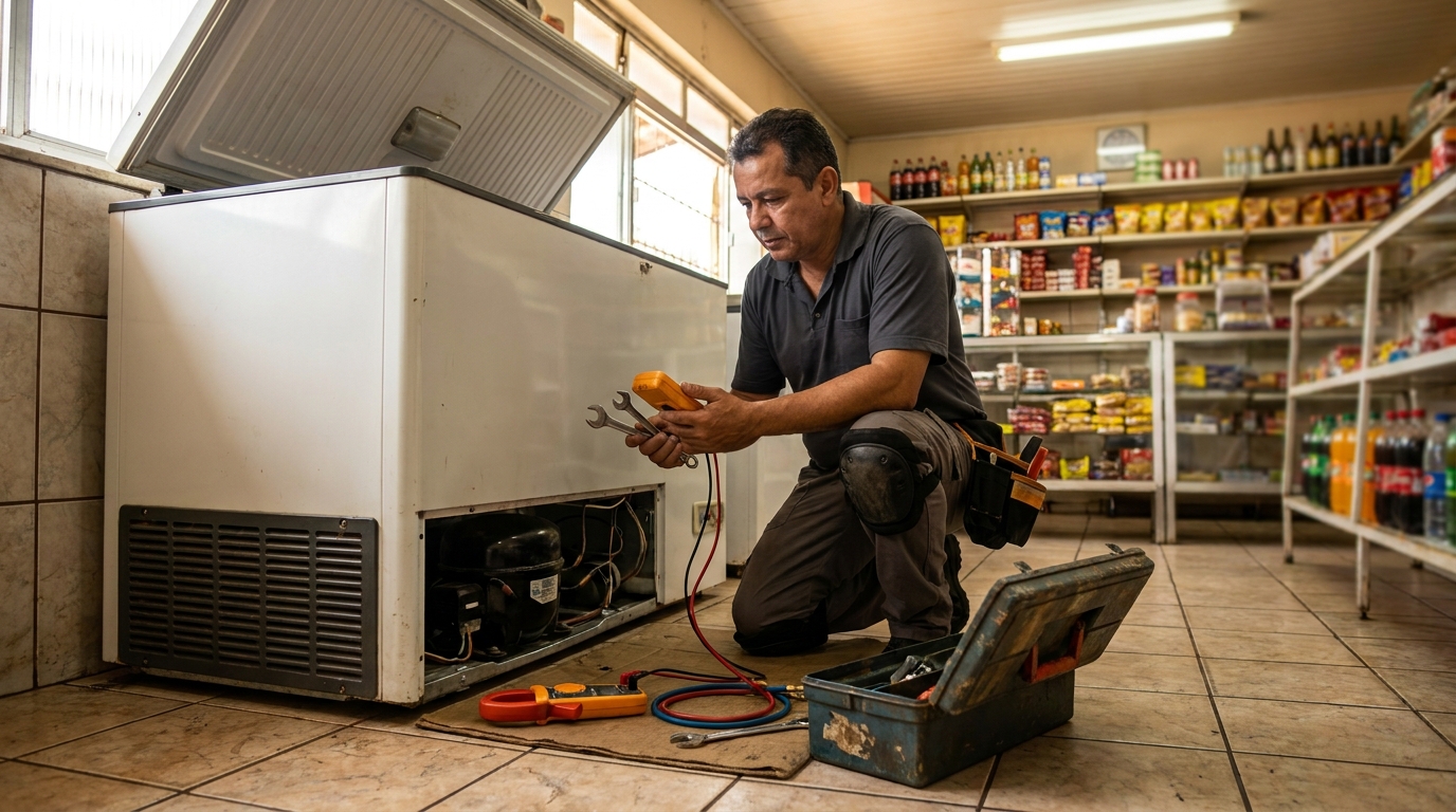 Técnico de conserto de freezer em residência em Campinas‑SP